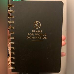 FREE w/$30 purchase - Black hardcover spiral notebook